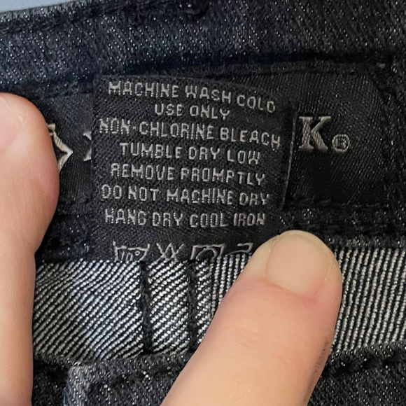 Kayden K Mens Dark Black Denim Wash Jean Straight Leg Classic Fit Size 34x30 - Picture 5 of 9